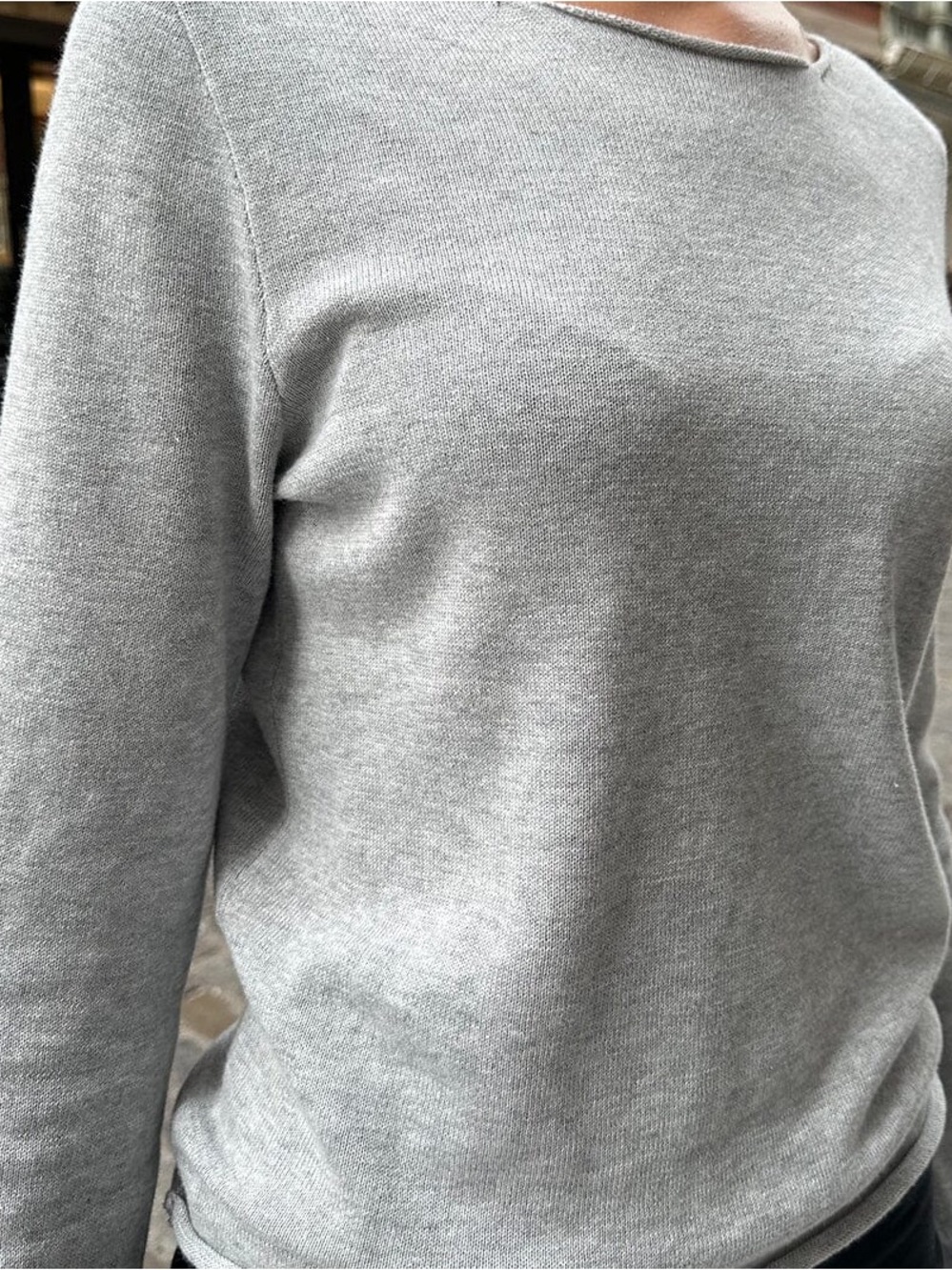 Brandy Melville Light Gray Crewneck Sweater